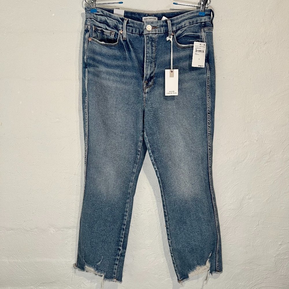 NWT Good American Curve Straight Legs Capri Jeans - Size 14/32 Jeans